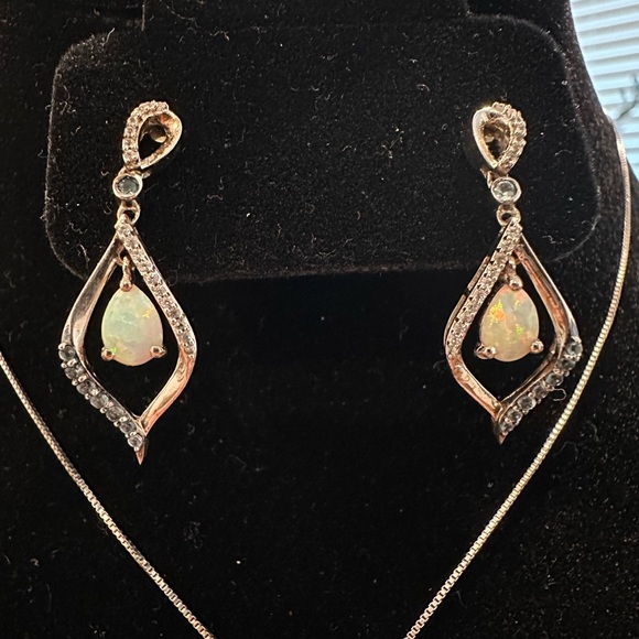 4 piece opal & topaz set - Picture 3 of 11
